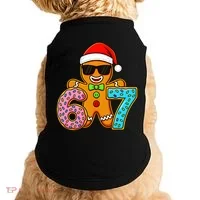 Gingerbread Six Seven 67 Ice Cream Christmas Doggie Tank thumb 0