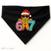 Gingerbread Six Seven 67 Ice Cream Christmas USA-Made Doggie Bandana thumb 0