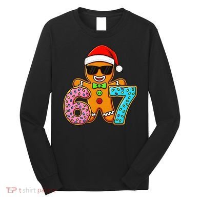 Gingerbread Six Seven 67 Ice Cream Christmas Long Sleeve Shirt