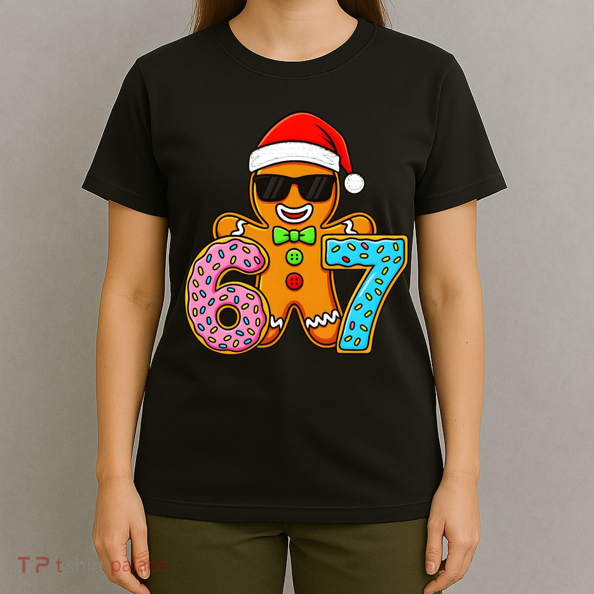 Gingerbread Six Seven 67 Ice Cream Christmas T-Shirt