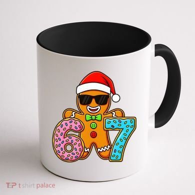 Gingerbread Six Seven 67 Ice Cream Christmas Coffee Mug back