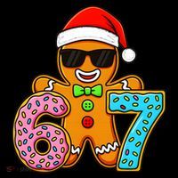 Gingerbread Six Seven 67 Ice Cream Christmas Mousepad thumb 1