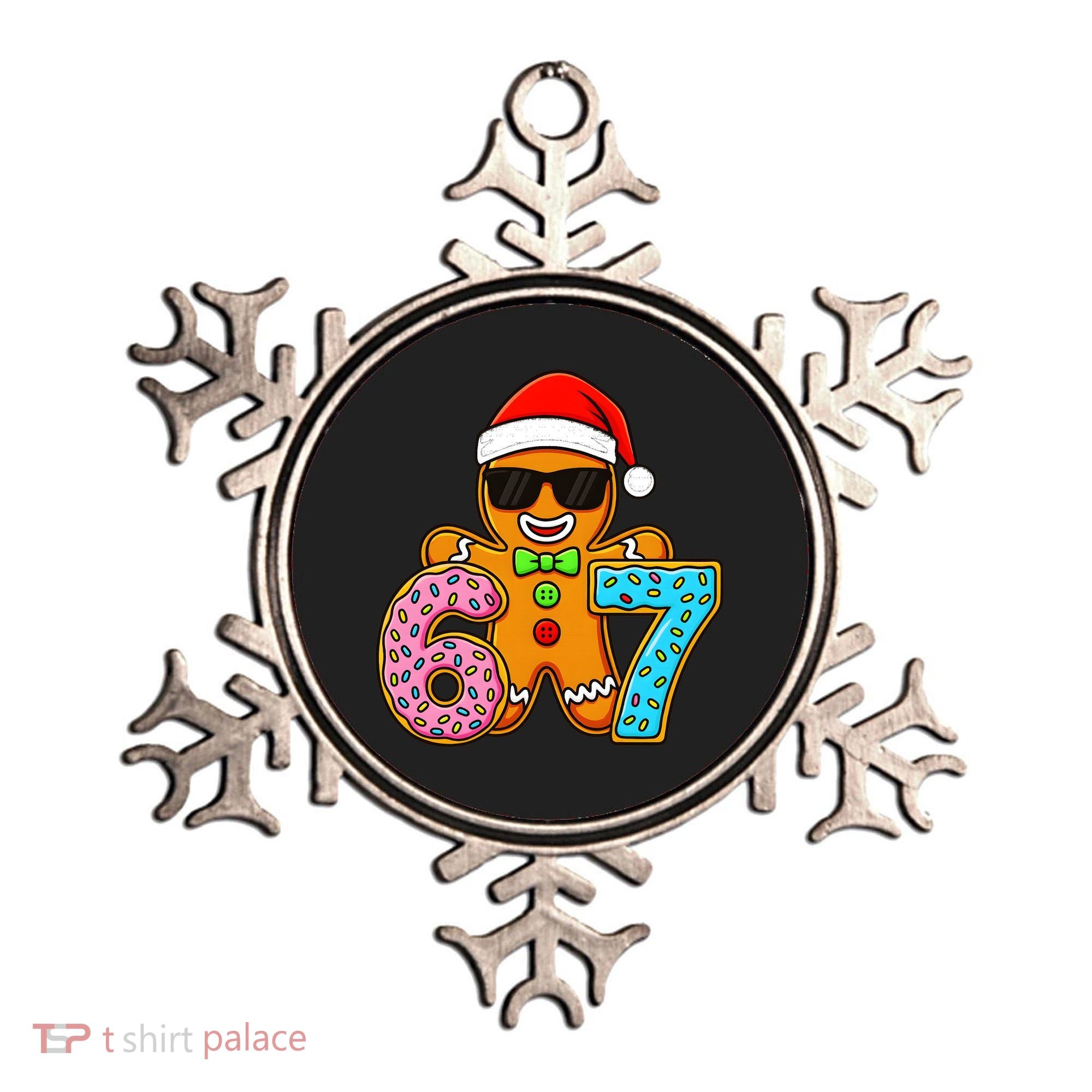Gingerbread Six Seven 67 Ice Cream Christmas Ornament