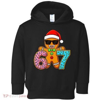 Gingerbread Six Seven 67 Ice Cream Christmas Toddler Hoodie