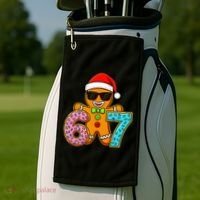 Gingerbread Six Seven 67 Ice Cream Christmas Golf Towel thumb 2