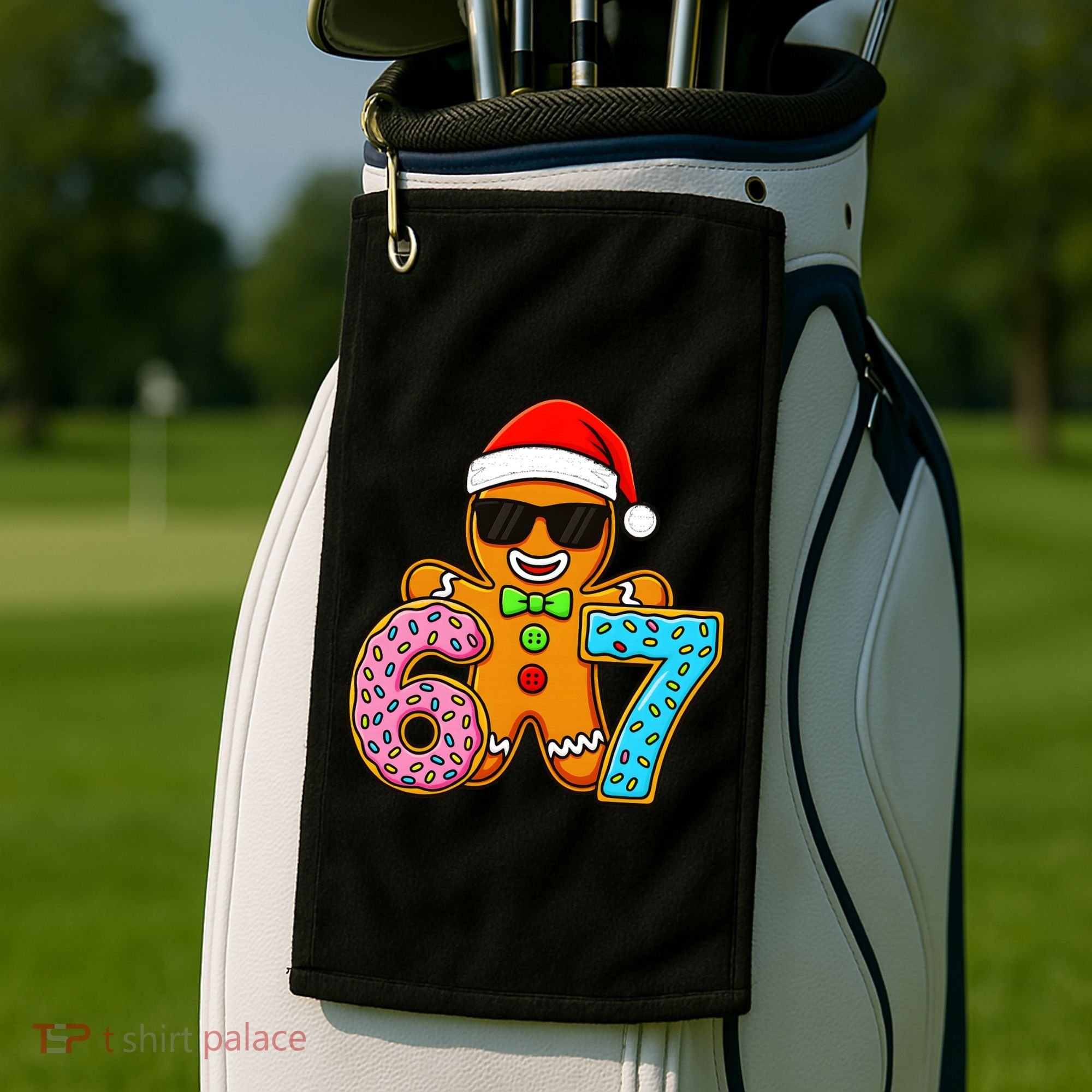 Gingerbread Six Seven 67 Ice Cream Christmas Golf Towel