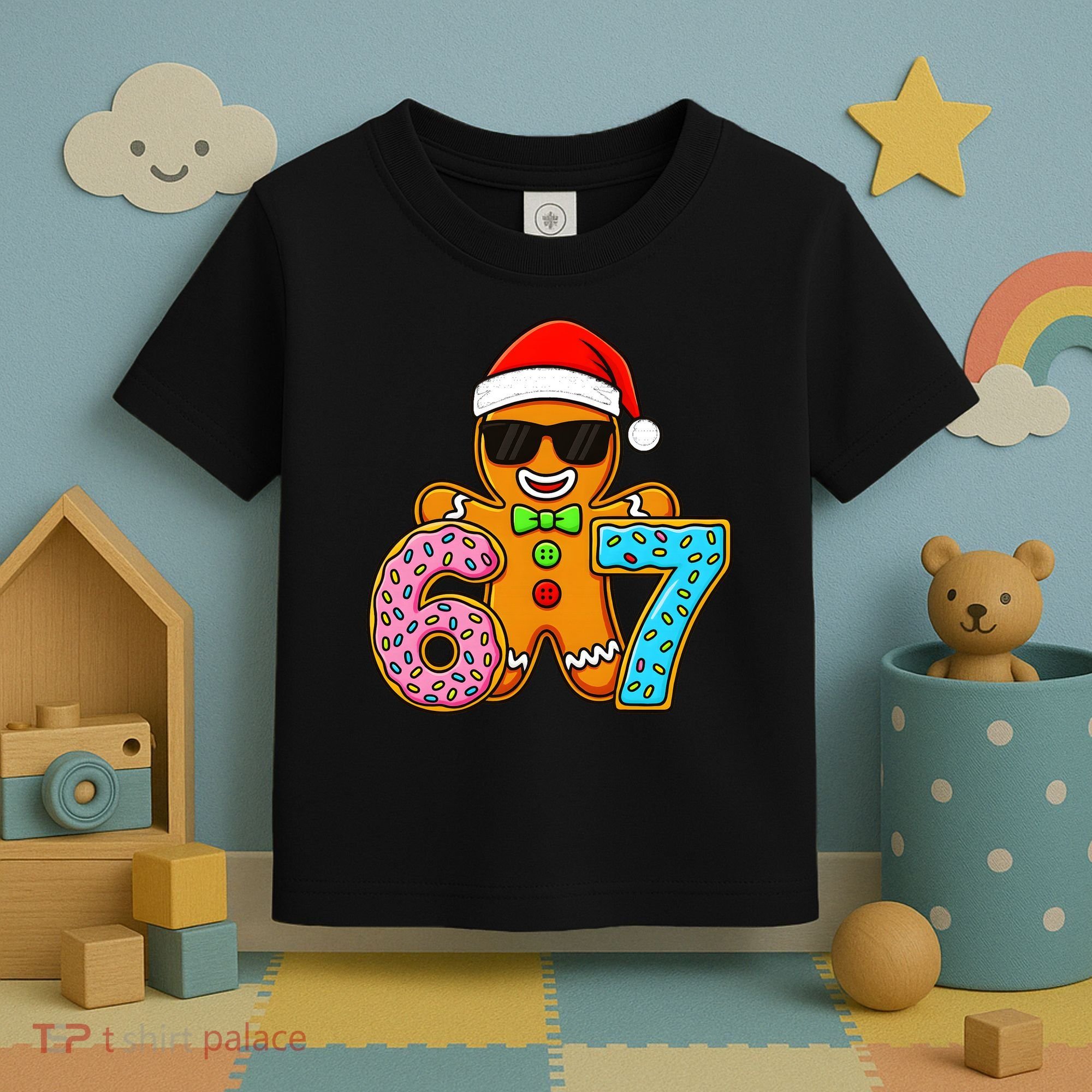 Gingerbread Six Seven 67 Ice Cream Christmas Toddler T-Shirt