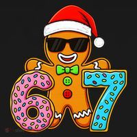 Gingerbread Six Seven 67 Ice Cream Christmas Toddler T-Shirt thumb 4