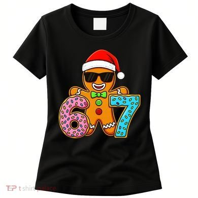 Gingerbread Six Seven 67 Ice Cream Christmas Women's T-Shirt