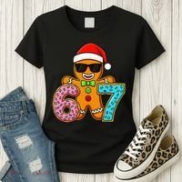 Gingerbread Six Seven 67 Ice Cream Christmas Women's T-Shirt thumb 3
