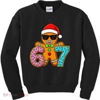 Gingerbread Six Seven 67 Ice Cream Christmas Kids Sweatshirt thumb 0