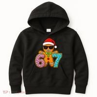 Gingerbread Six Seven 67 Ice Cream Christmas Kids Hoodie thumb 0