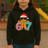 Gingerbread Six Seven 67 Ice Cream Christmas Kids Hoodie thumb 3