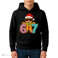 Gingerbread Six Seven 67 Ice Cream Christmas Kids Hoodie thumb 4