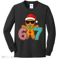 Gingerbread Six Seven 67 Ice Cream Christmas Kids Long Sleeve Shirt thumb 0