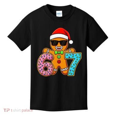 Gingerbread Six Seven 67 Ice Cream Christmas Kids T-Shirt