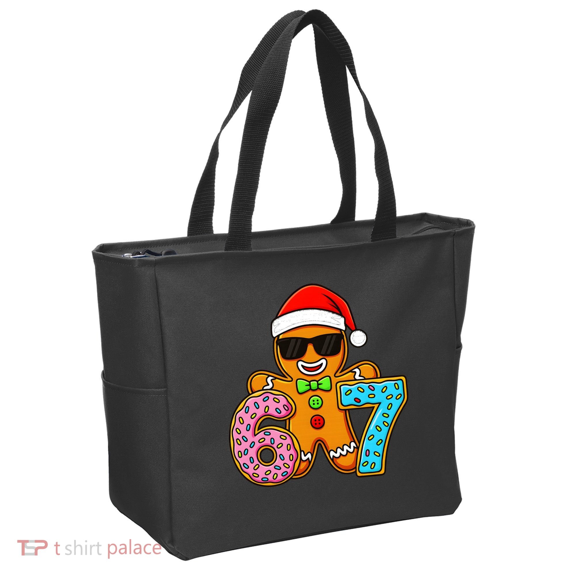 Gingerbread Six Seven 67 Ice Cream Christmas Tote Bag