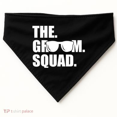 Groom Squad Sunglasses Bachelor Party USA-Made Doggie Bandana