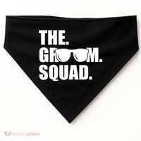 Groom Squad Sunglasses Bachelor Party USA-Made Doggie Bandana thumb 0