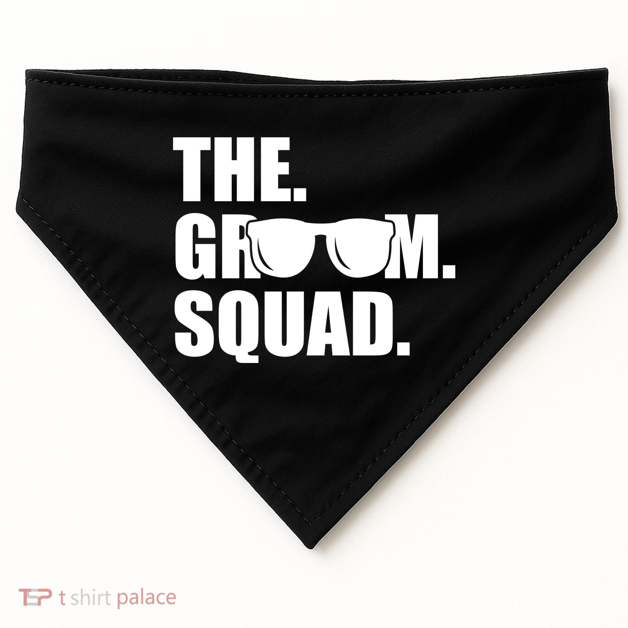 Groom Squad Sunglasses Bachelor Party USA-Made Doggie Bandana