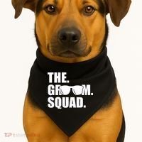 Groom Squad Sunglasses Bachelor Party USA-Made Doggie Bandana thumb 1