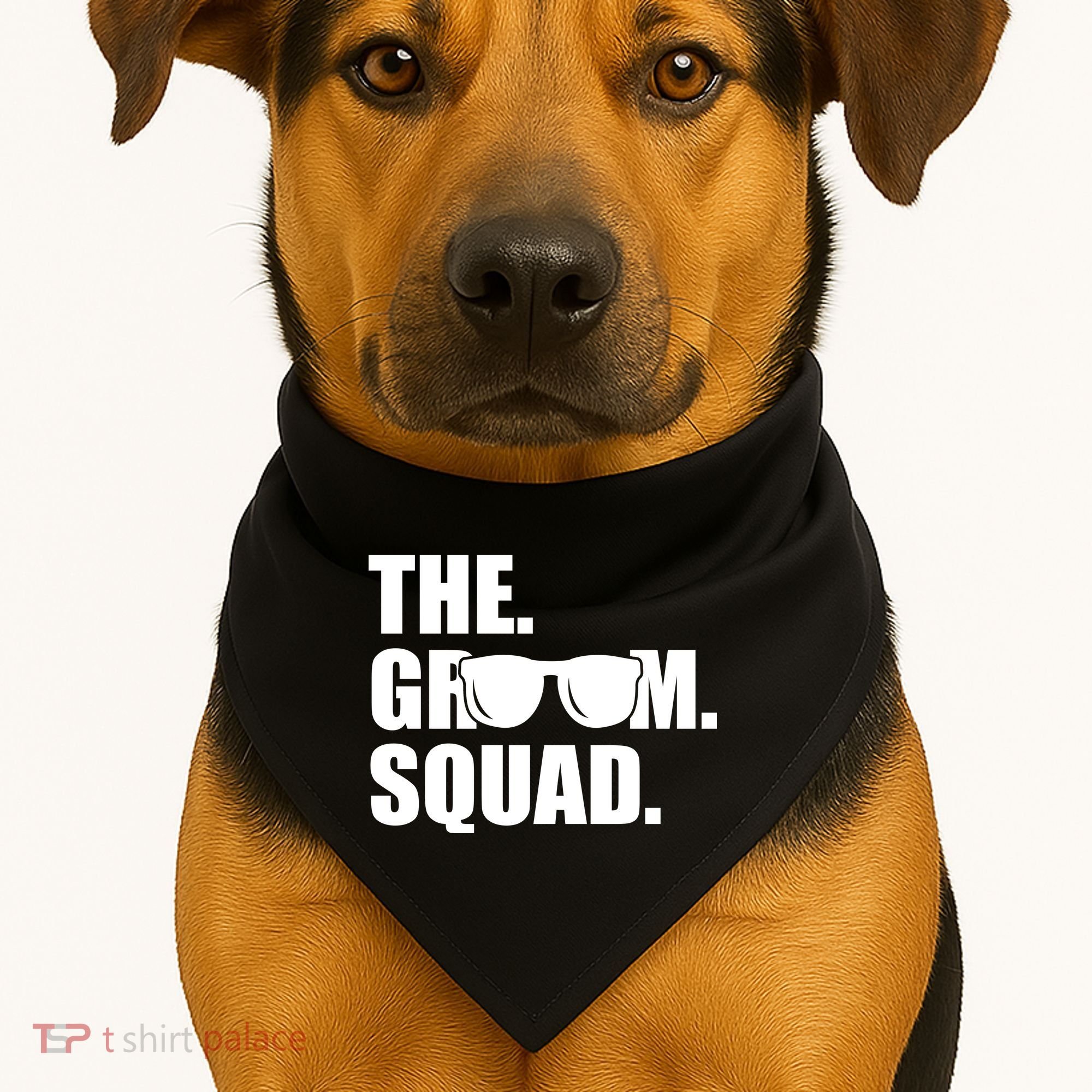 Groom Squad Sunglasses Bachelor Party USA-Made Doggie Bandana