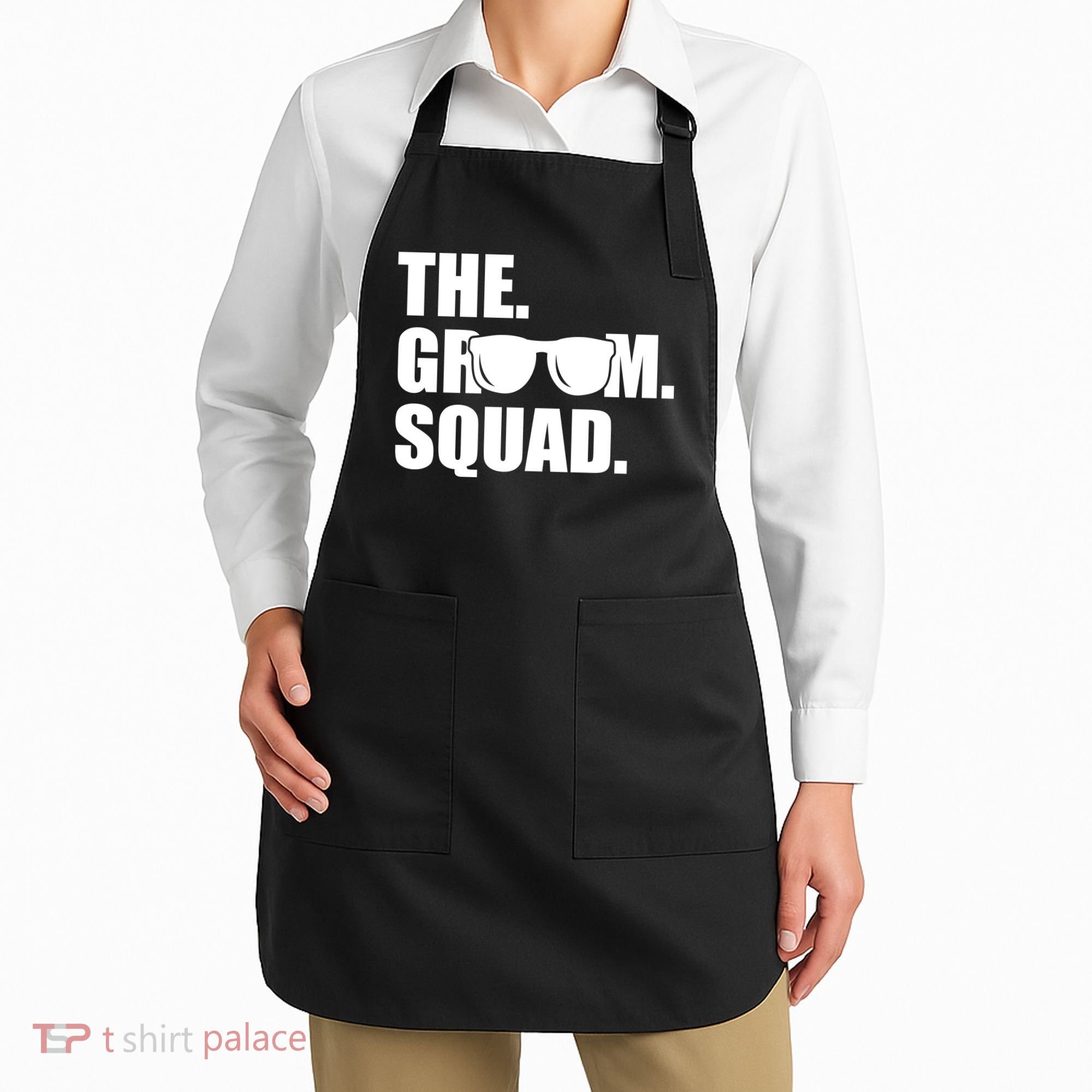 Groom Squad Sunglasses Bachelor Party Apron