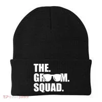 Groom Squad Sunglasses Bachelor Party Beanie thumb 0