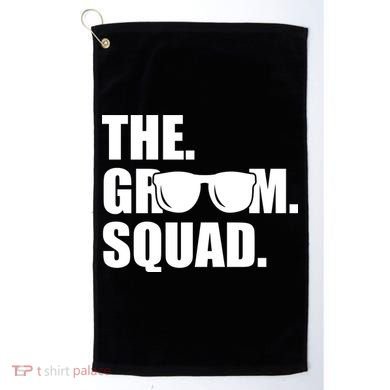 Groom Squad Sunglasses Bachelor Party Golf Towel