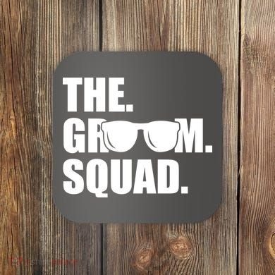 Groom Squad Sunglasses Bachelor Party Coaster