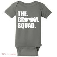 Groom Squad Sunglasses Bachelor Party Baby Bodysuit thumb 0