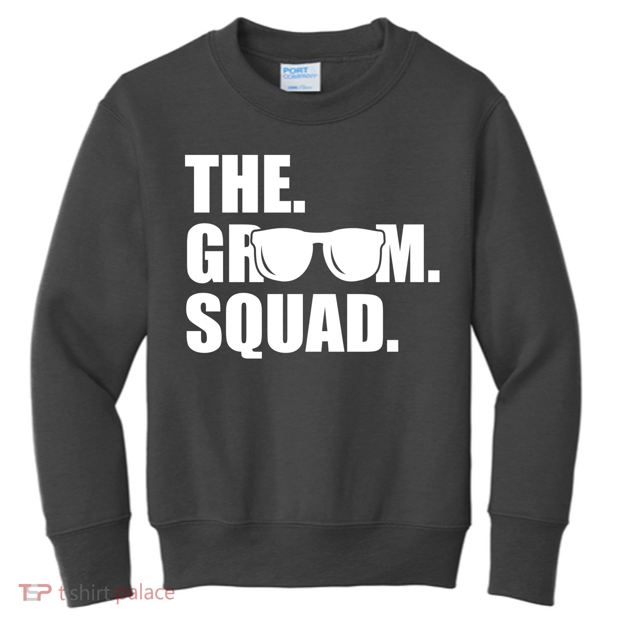 Groom Squad Sunglasses Bachelor Party Kids Sweatshirt