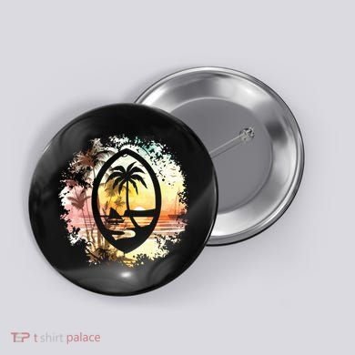 Guam Seal Sunrise Women Button