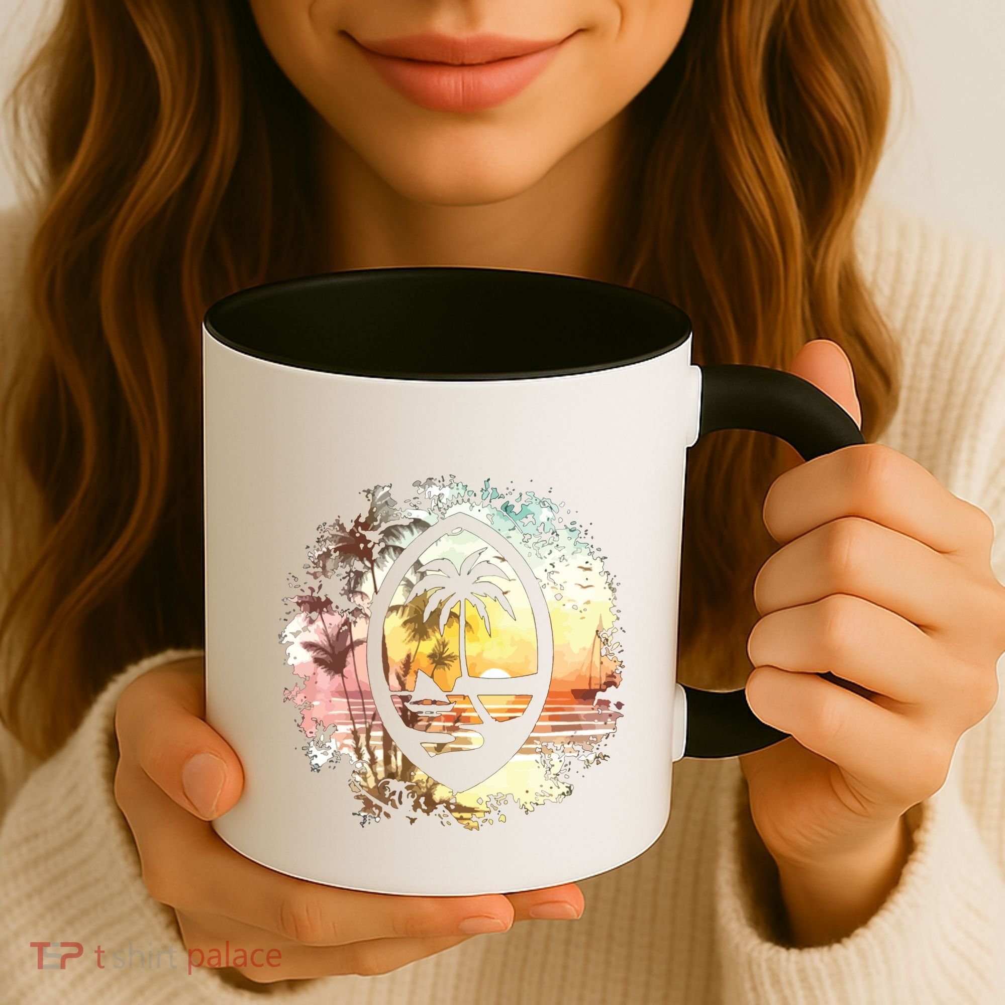 Guam Seal Sunrise Women Coffee Mug