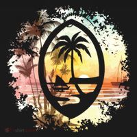 Guam Seal Sunrise Women Coaster thumb 2