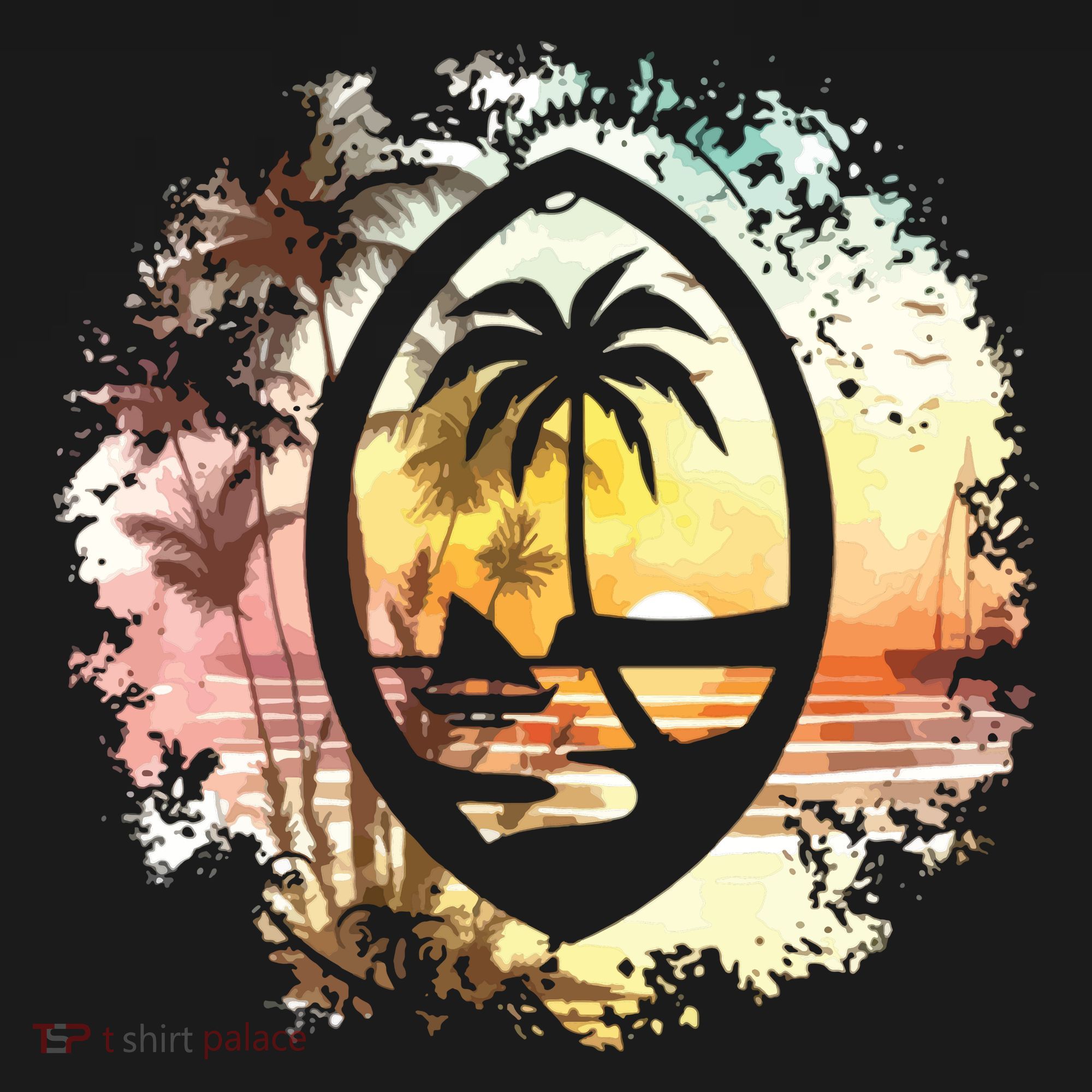 Guam Seal Sunrise Women Mousepad