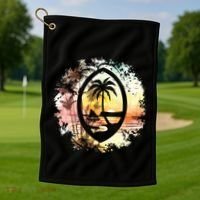 Guam Seal Sunrise Women Golf Towel thumb 1