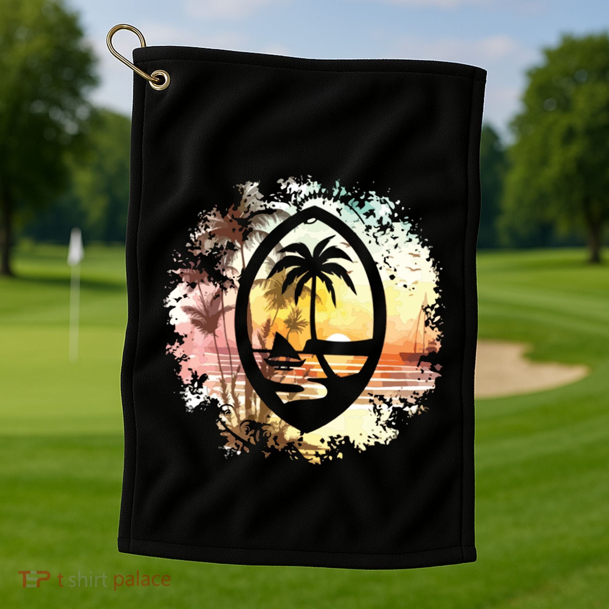 Guam Seal Sunrise Women Golf Towel