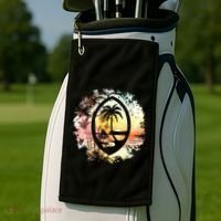 Guam Seal Sunrise Women Golf Towel thumb 2