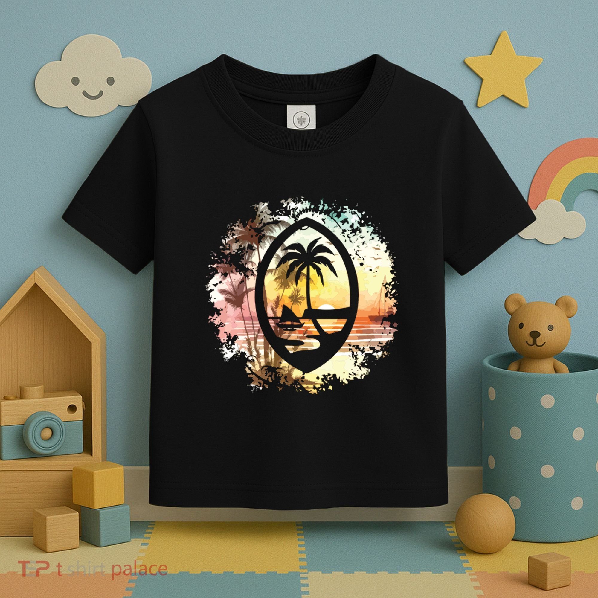 Guam Seal Sunrise Women Toddler T-Shirt