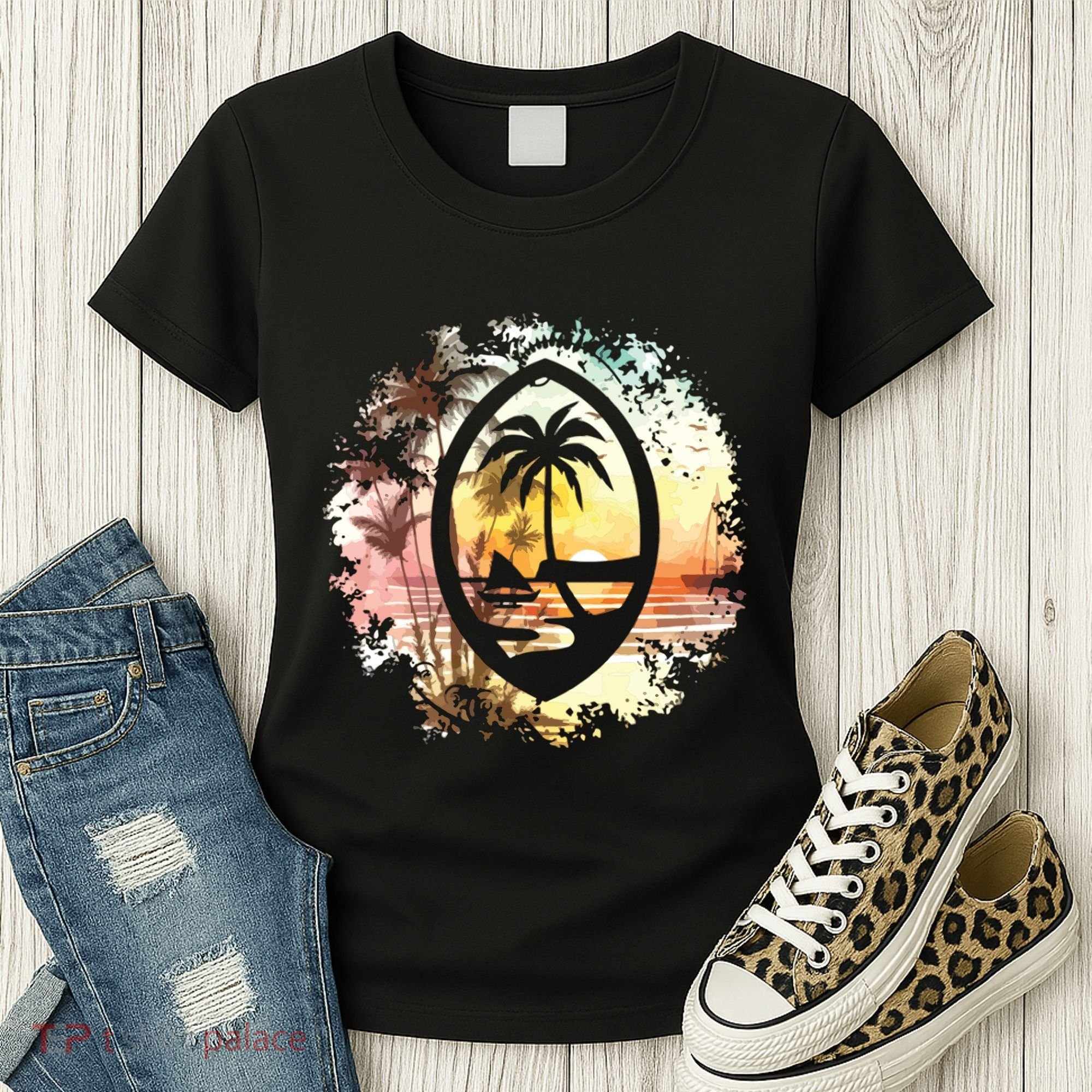 Guam Seal Sunrise Women Women's T-Shirt