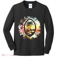 Guam Seal Sunrise Women Kids Long Sleeve Shirt thumb 0