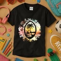 Guam Seal Sunrise Women Kids T-Shirt thumb 3
