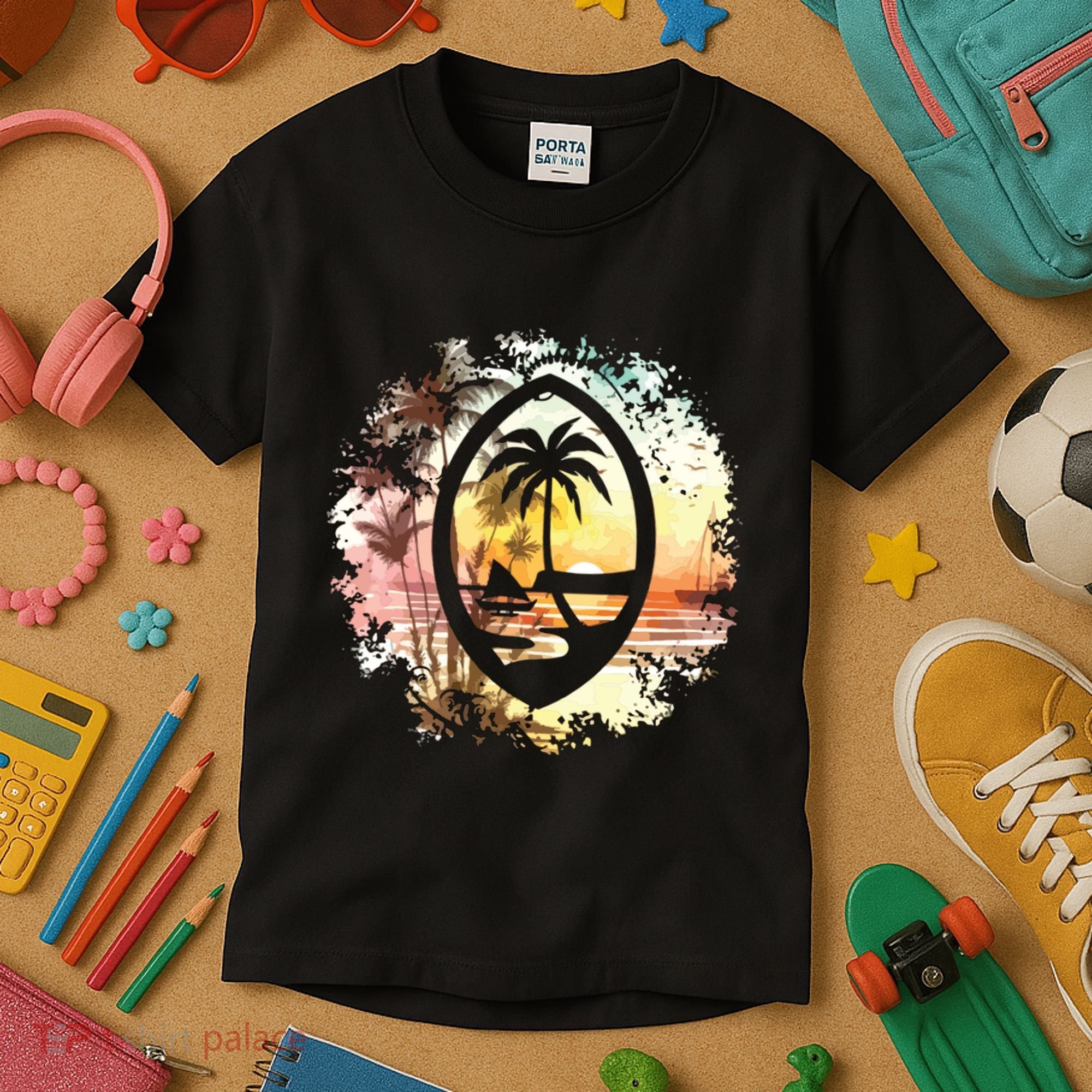 Guam Seal Sunrise Women Kids T-Shirt