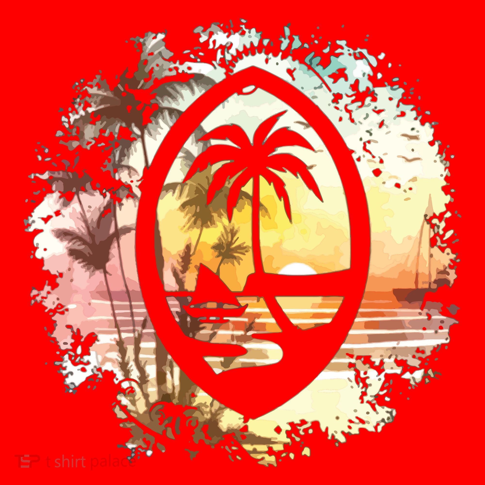 Guam Seal Sunrise Women Santa Hat