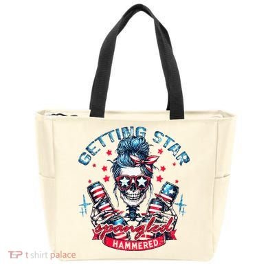 Getting Star Spangled Hammered Skeleton Tote Bag