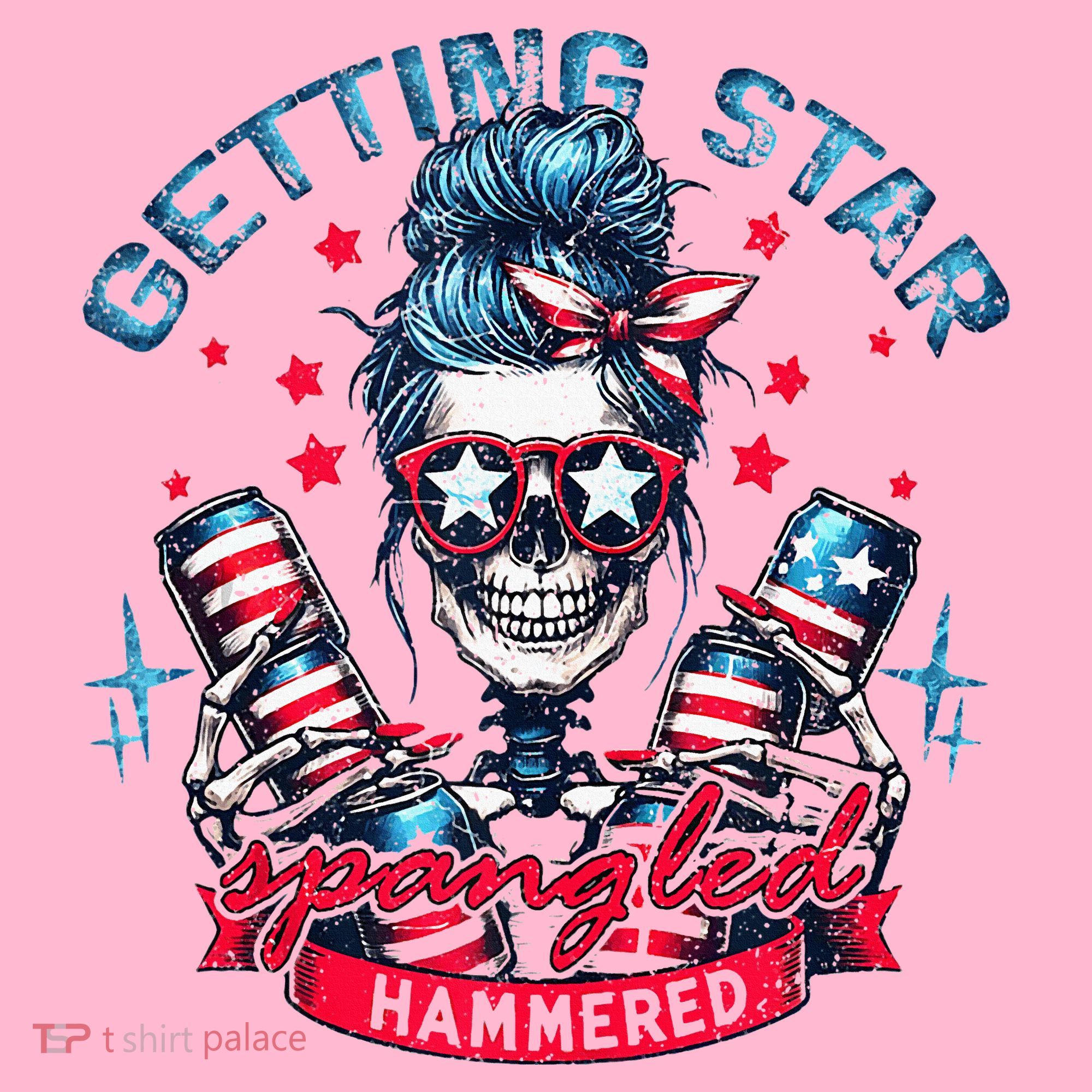 Getting Star Spangled Hammered Skeleton Coaster