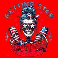 Getting Star Spangled Hammered Skeleton Santa Hat thumb 1
