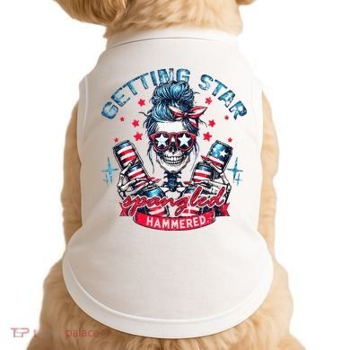 Getting Star Spangled Hammered Skeleton Doggie Tank