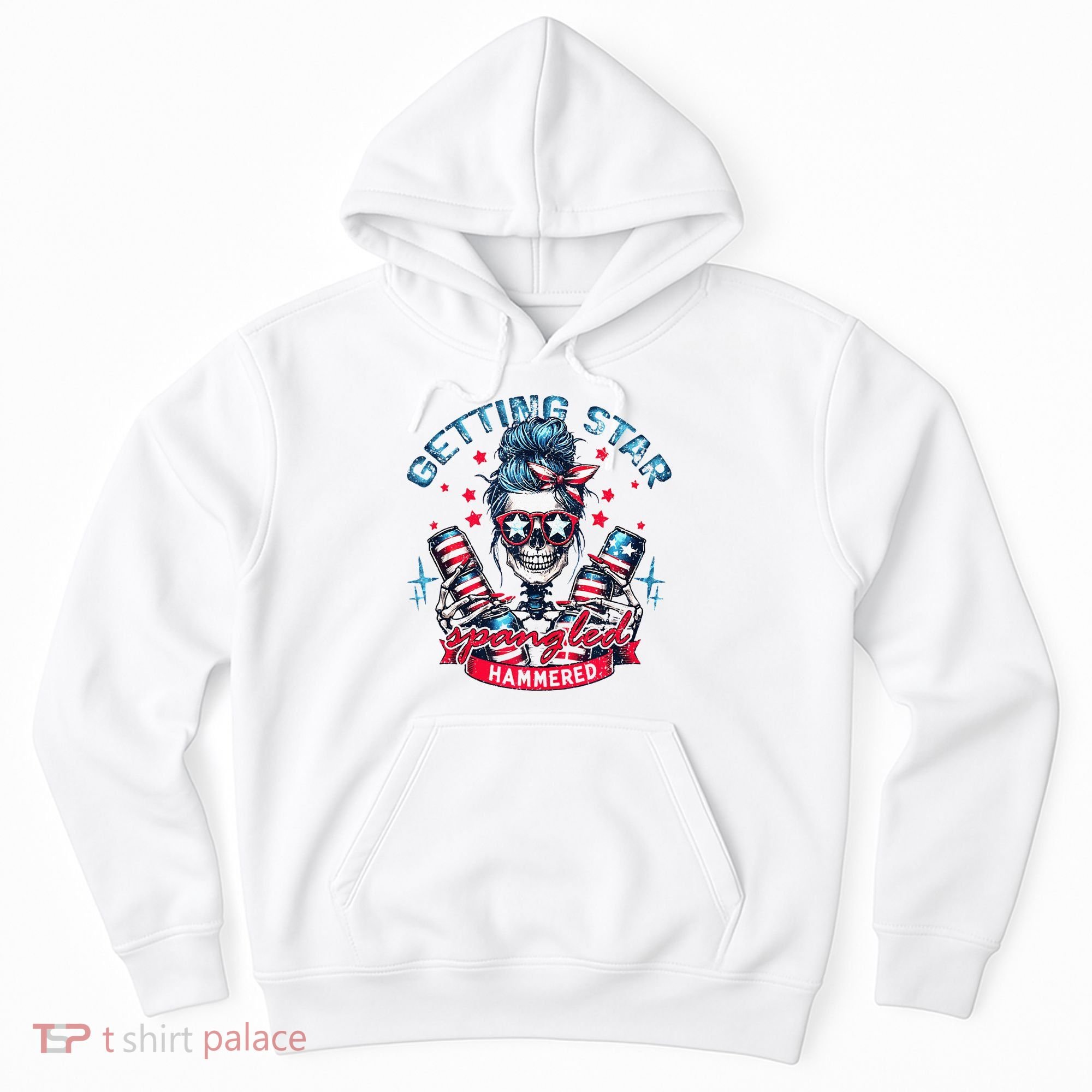 Getting Star Spangled Hammered Skeleton Hoodie